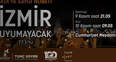 İzmir Büyükşehir Belediyesi’nden Ata'ya Saygı Nöbeti