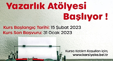 Karşıyaka Belediyesi “Yazarlık Atölyesi” başlıyor