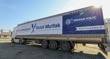 Buca Belediyesi afet bölgesinde mobil mutfak kurdu