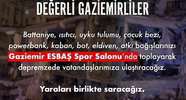 Gaziemir Belediyesi’nden yardım kampanyası