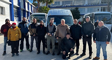 Güzelbahçe’den yardım araçları yola çıktı