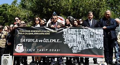 Karşıyaka Belediyesi pandemisi sırasında yaşamını yitiren hekimler ve sağlık çalışanlarını andı