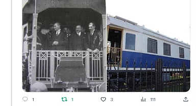 Çiğli Belediye Başkanı Utku Gümrükçü, Atatürk’ün kullandığı Beyaz Vagonun Çiğli’ye getirilmesi için TCDD’ye çağrıda bulundu