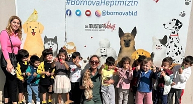 Bornova’da minik dostlar can dostlarıyla buluştu