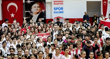 Bayraklı kış spor okulları açıldı