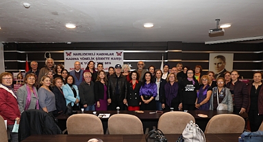  ‘Narlıdereli Kadınlar Kadına Yönelik Şiddete Karşı Tek Yürek Tek Ses’ etkinliğine katıldı