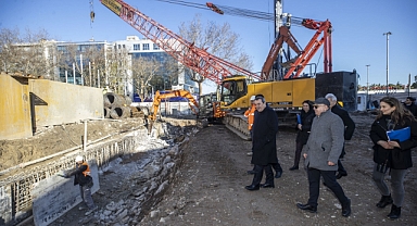 Başkan Batur'dan yeni bina alanında inceleme