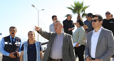 Güzelbahçe'de Başkan geldi cadde yaya’ya açıldı