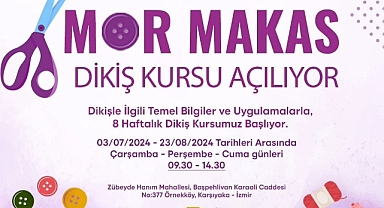 Kadınlar Mor Makas ile dikiş öğrenecek