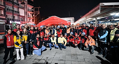 Menemen İZBAN İstasyonu’nda deprem ve kaza tatbikatı