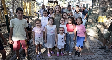 Konak'ta Başkan Mutlu Macera Parkı’nda çocuklarla bir araya geldi