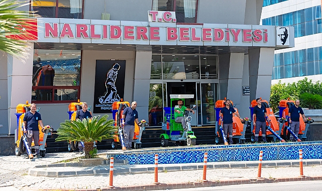 Narlıdere Belediyesi’nin temizlik filosuna fillerde katıldı